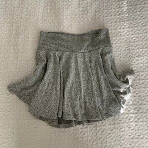 Women Sweater Grey Mini Skirt Soft Stretchy
